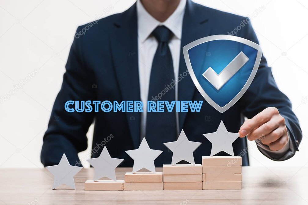 Ícone de satisfação de clientes com estrelas